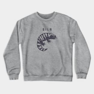 Gila, Mexican beaded lizards. Stylized art for reptile fans in dark ink Crewneck Sweatshirt